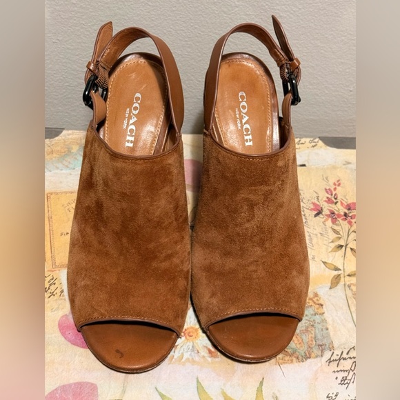 Coach Shoes - Coach Drew Slingback Wedge Sandals